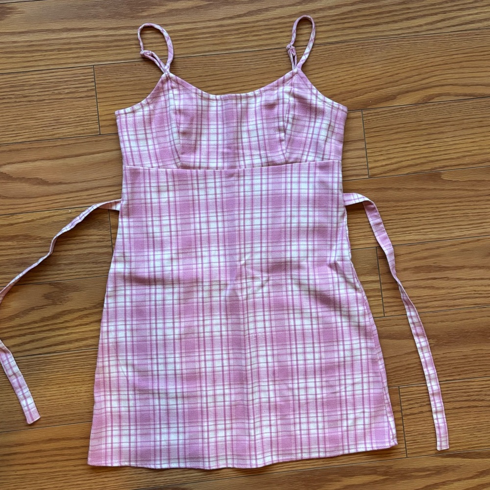 Brandy Melville/John Galt Pink Plaid Minidress